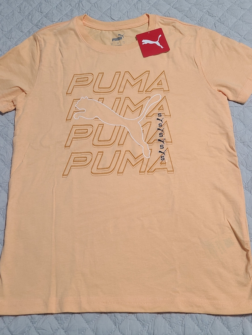 NWT Puma Women's Casual Comfy Sports wear Weekend light orange-shirt Sz S